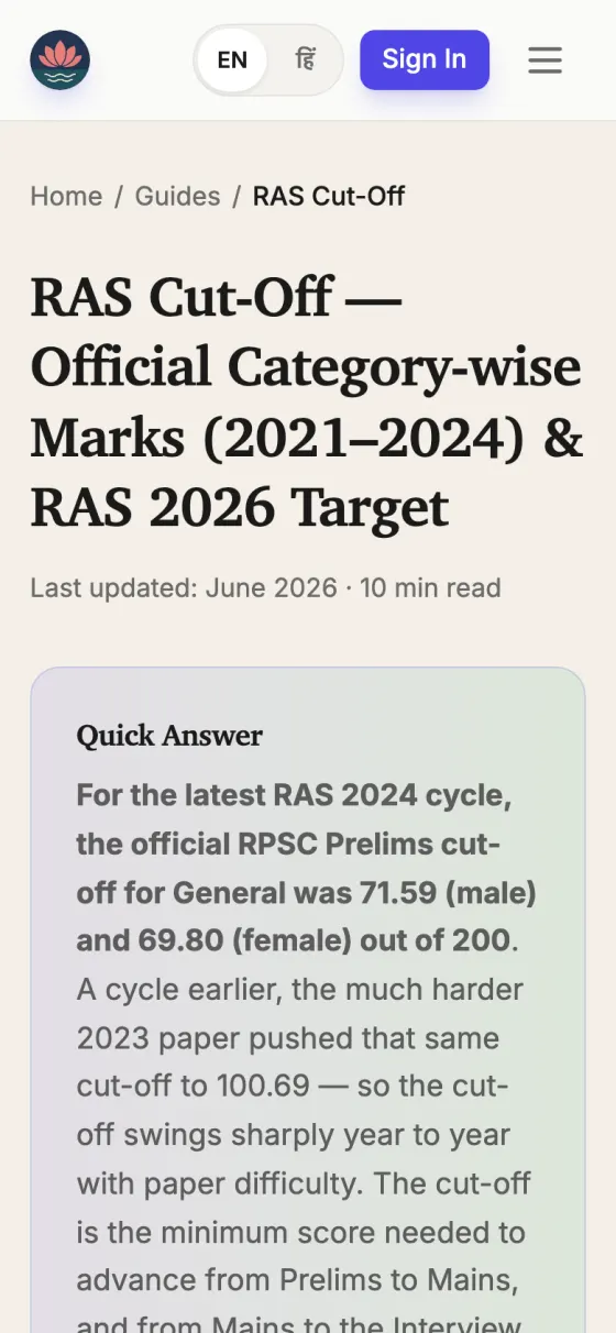 Cut-off guides