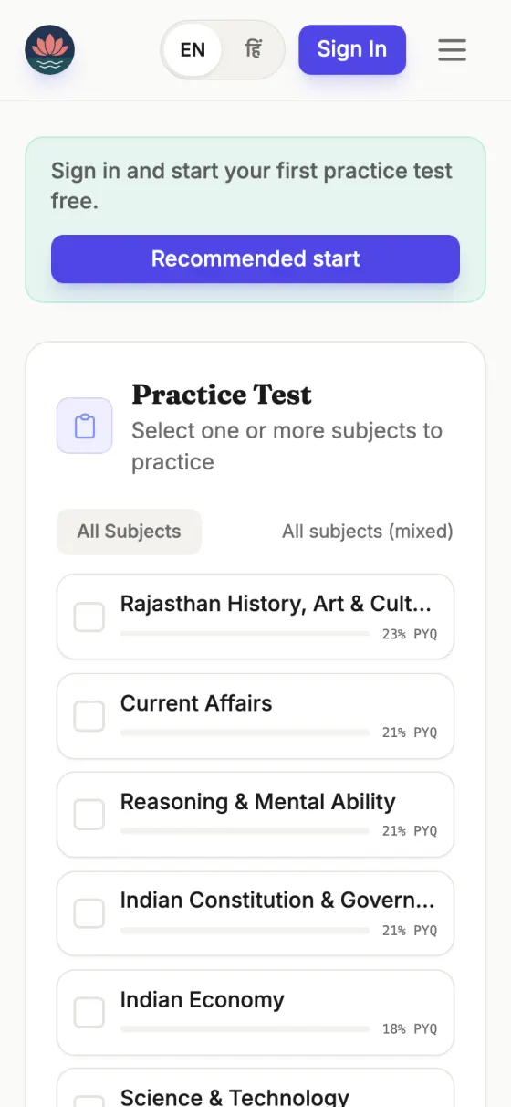 MCQ practice